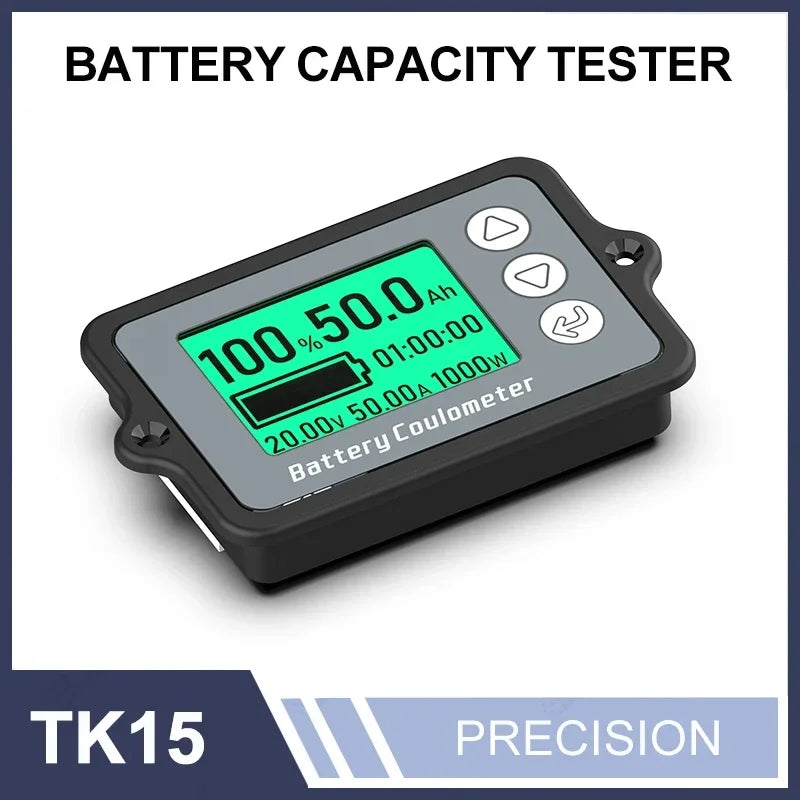 TK15 Battery Capacity Tester Coulometer DC 8–80V | Voltmeter Battery Capacity Tester QXL