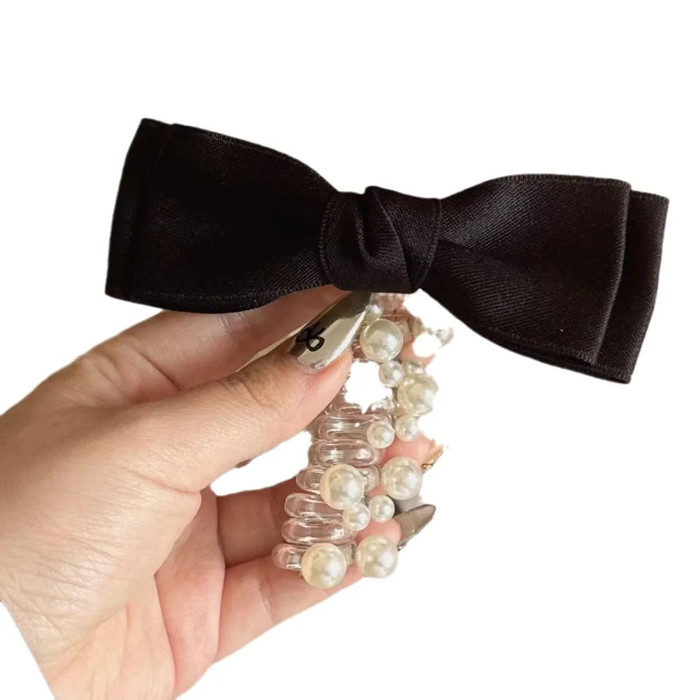 Bow Knot Spiral Coil Hair Tie | Elastic Telephone Cord Band Spiral Hair Tie QXL