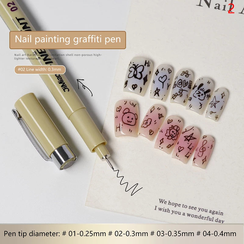 Nail Art Graffiti Line Pen | Gel Painting Detail Sketching Tool Nail Art Pen QXL 2