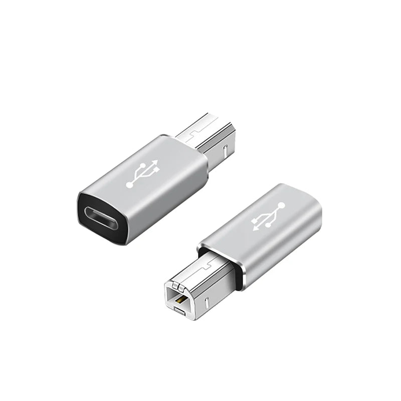 USB-C to USB-B 2.0 Adapter for MIDI & Printer | Type C USB Adapter QXL