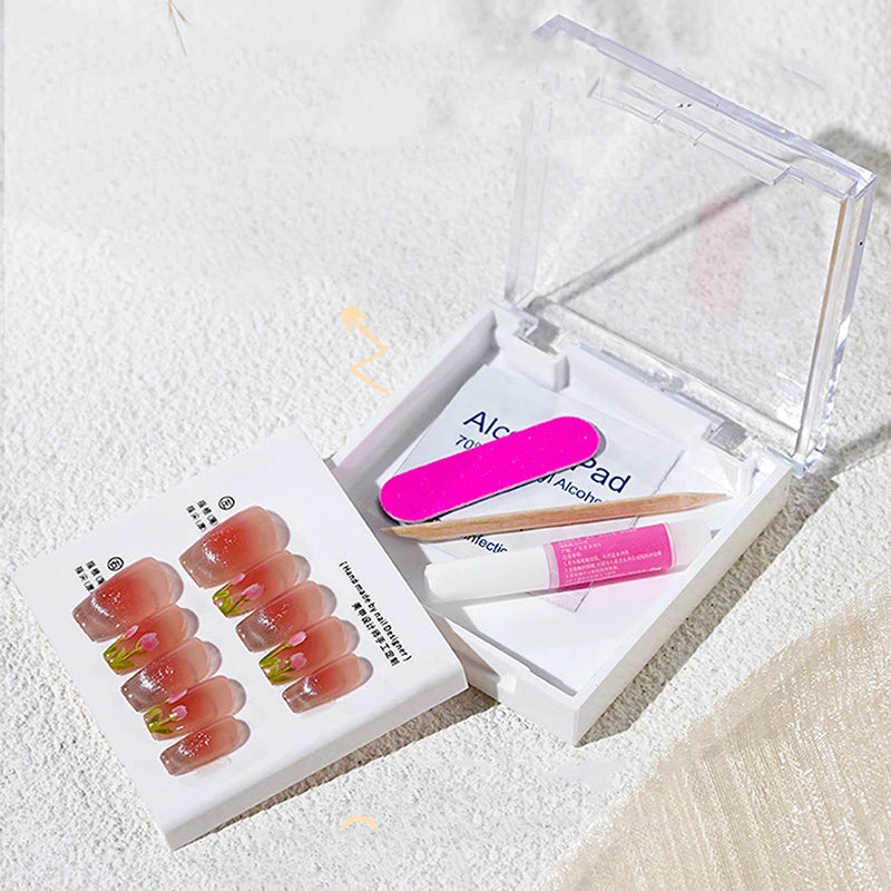 Double Layer Acrylic Press-On Nail Storage & Display Case Nail Storage Case QXL