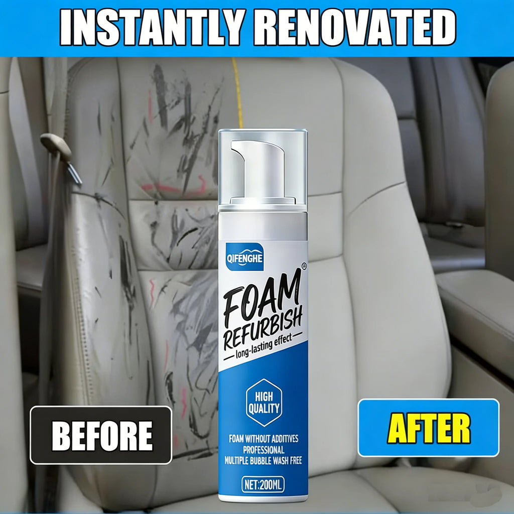 200ml Multi-Surface Foam Refurbish Spray | No-Additive Cleaner Foam Surface Cleaner QXL