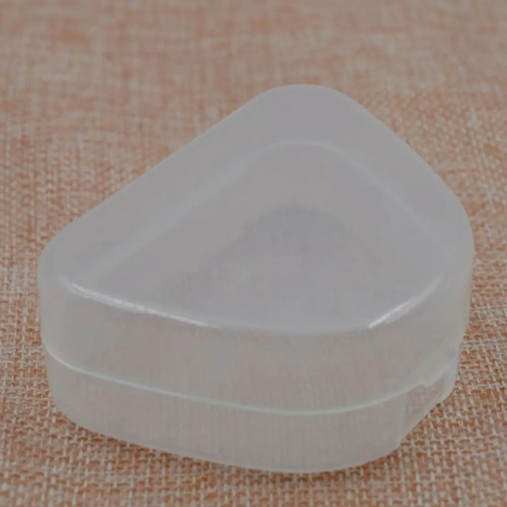 Portable Denture Storage Box | Snap-Fit Lid & Vented Case Denture Storage Box QXL transparent