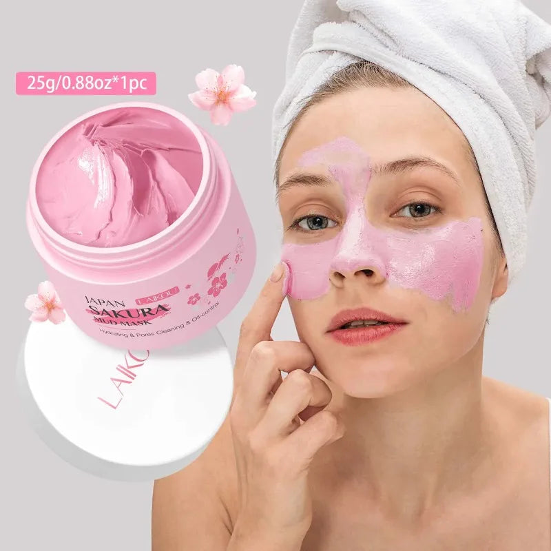 LAIKOU Sakura Mud Mask 25g | Deep Cleanse & Oil Control Clay & Mud Face Mask QXL Default Title