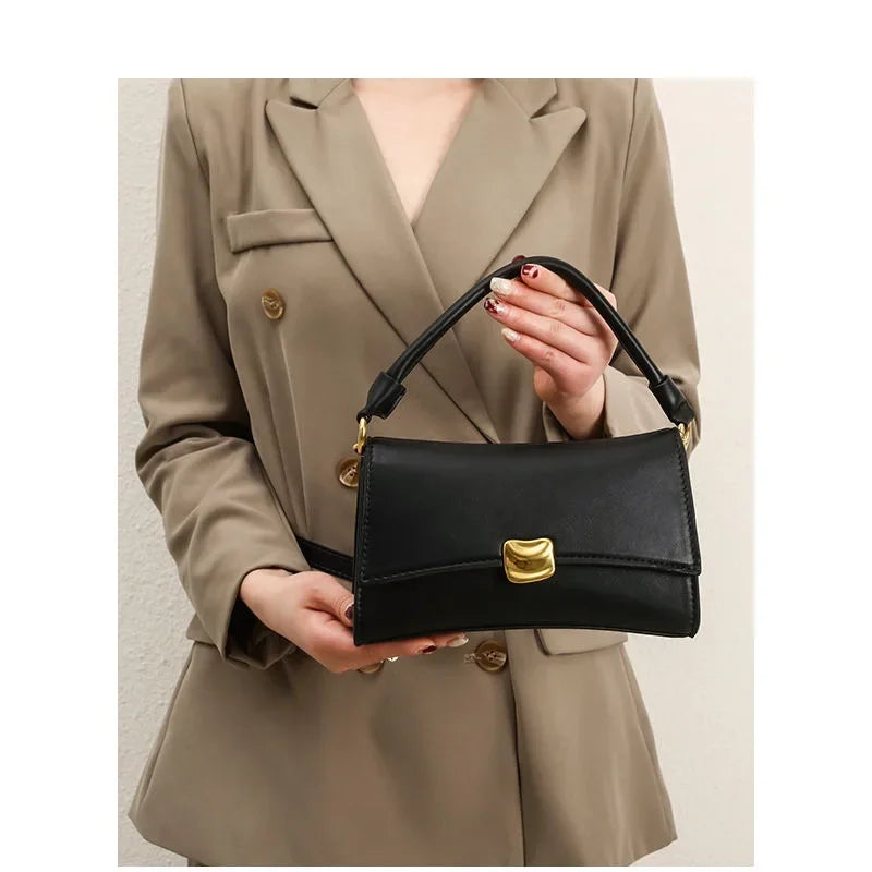 Vintage Elegant Ladies Leather Handbag | Luxury Classic Style Ladies Handbag QXL