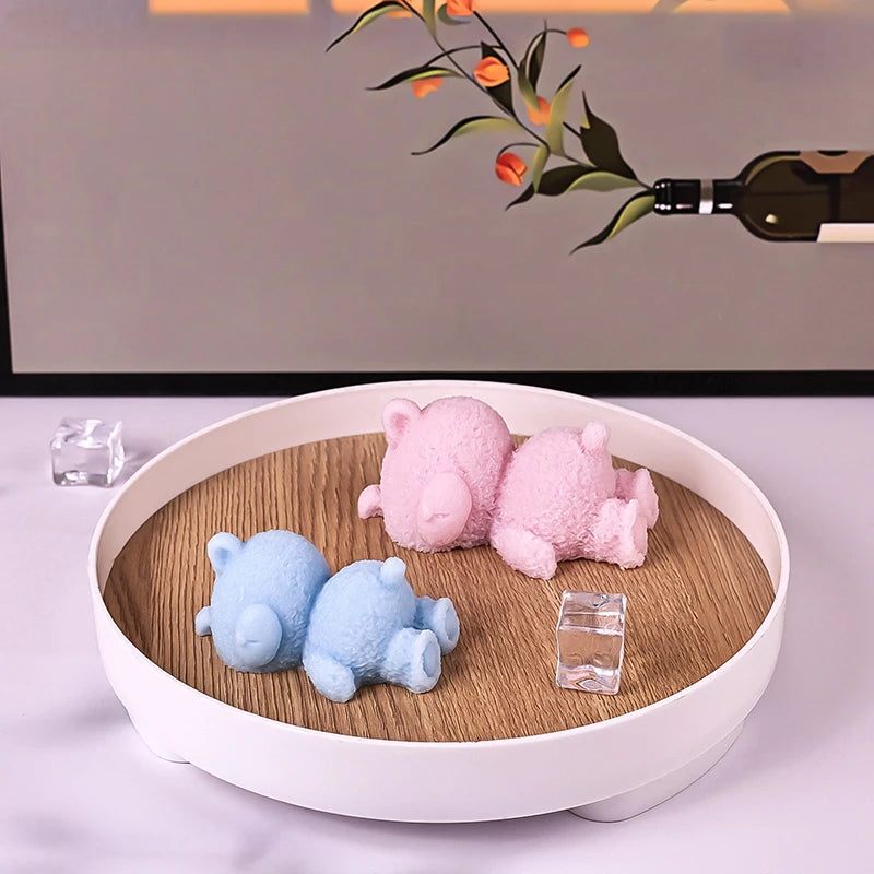3D Sleeping Bear Silicone Mousse Cake Mold | DIY Baking Silicone Cake Mold QXL