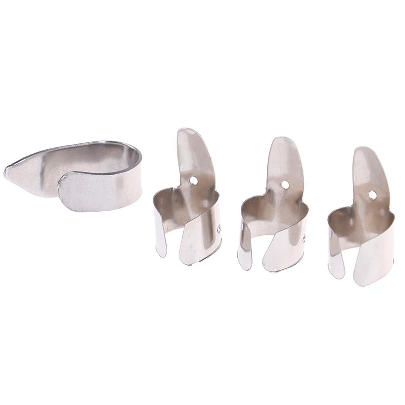 4-Pack Metal Finger Picks & Thumb Picks for Guitar | Plectrum Set Guitar Finger Picks QXL