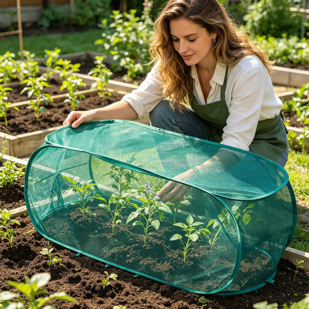 2-Pack Pop-Up Plant Protection Netting | Bird & Animal Barrier Garden Plant Netting QXL