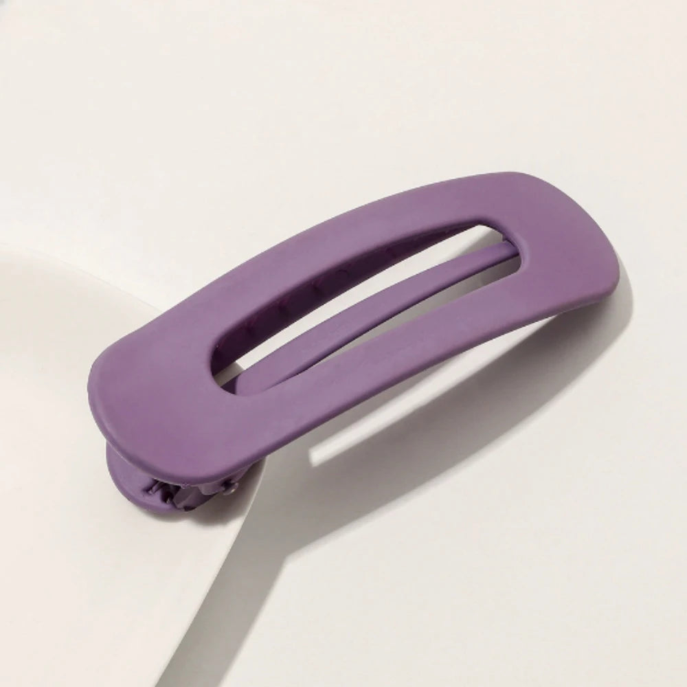 Large Frosted Hair Clip Toothed Non-Slip Acrylic Barrette Hair Clip Barrette QXL Purple
