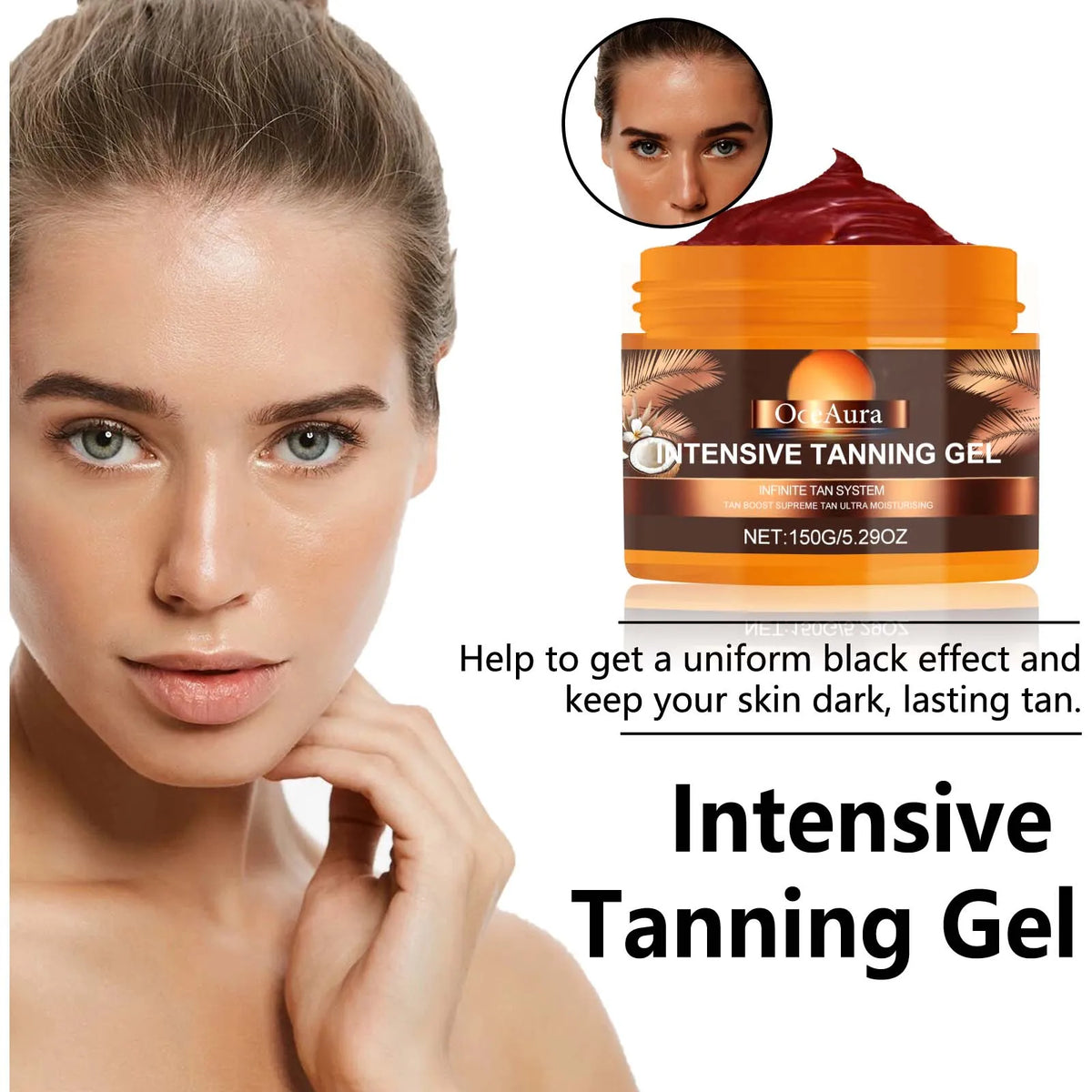 OceAura Self Tanning Cream & Gel | Moisturizing Bronzer Self Tanning Cream QXL