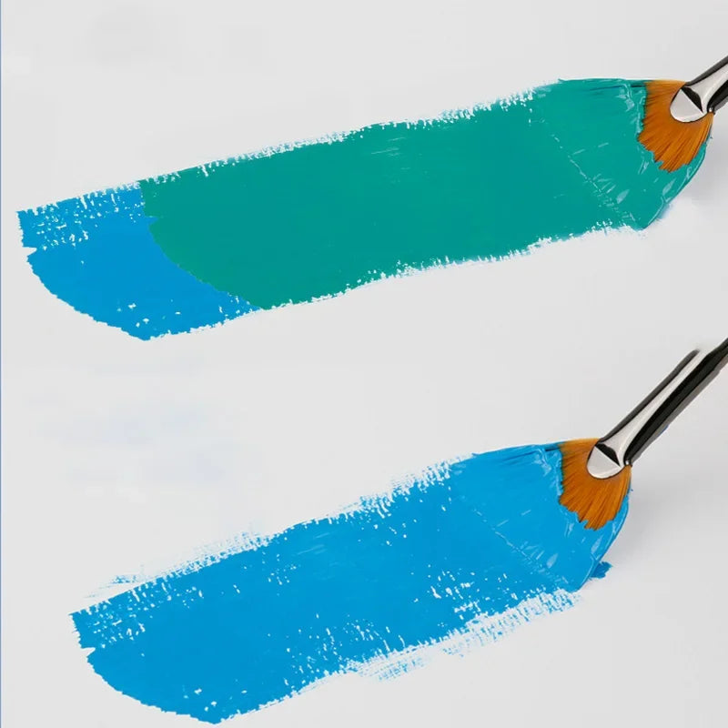 Fan Brush for Pottery & Ceramics | Nylon Glaze Painting Brush Pottery Painting Brush QXL
