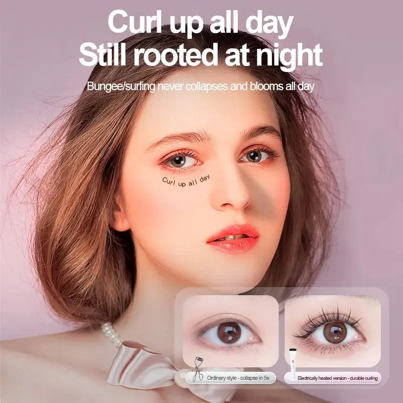5D Heated Electric Eyelash Curler | USB-C, 3 Temps, All-Day Curl Electric Eyelash Curler QXL