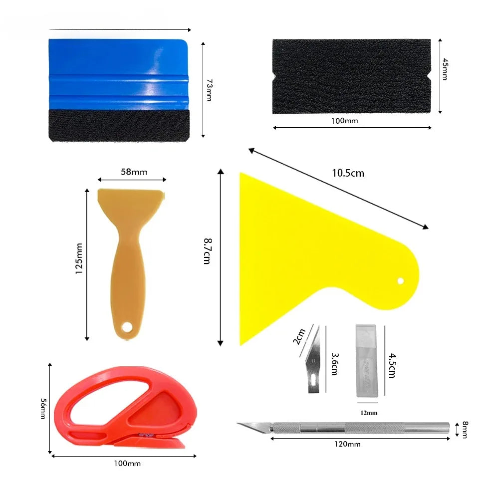 Auto Vinyl Wrap Kit – Squeegee, Scraper & Craft Knife Set Vinyl Wrap Tool Kit QXL