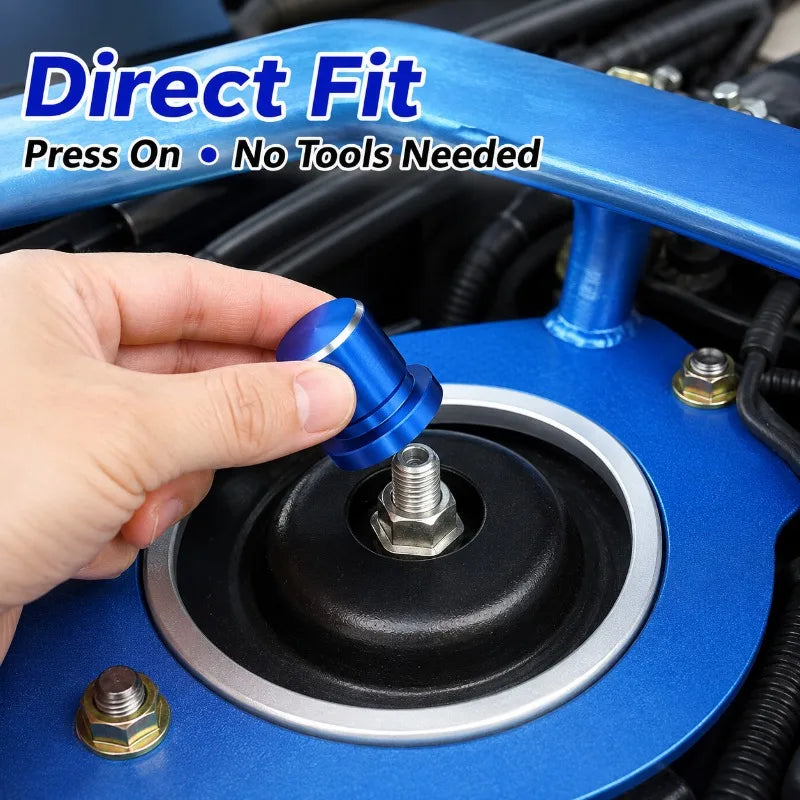 Aluminum Shock Absorber Bolt Cap – Nissan Strut Nut Cover Engine Bay Trim Cap QXL