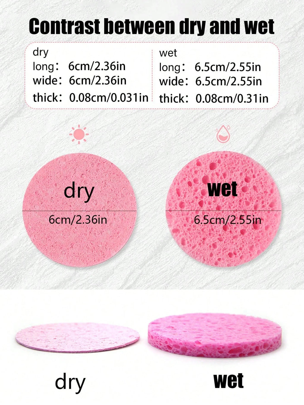 Reusable Compressed Wood Pulp Face Wash Pads – 10/20 Pack Facial Cleansing Pads QXL