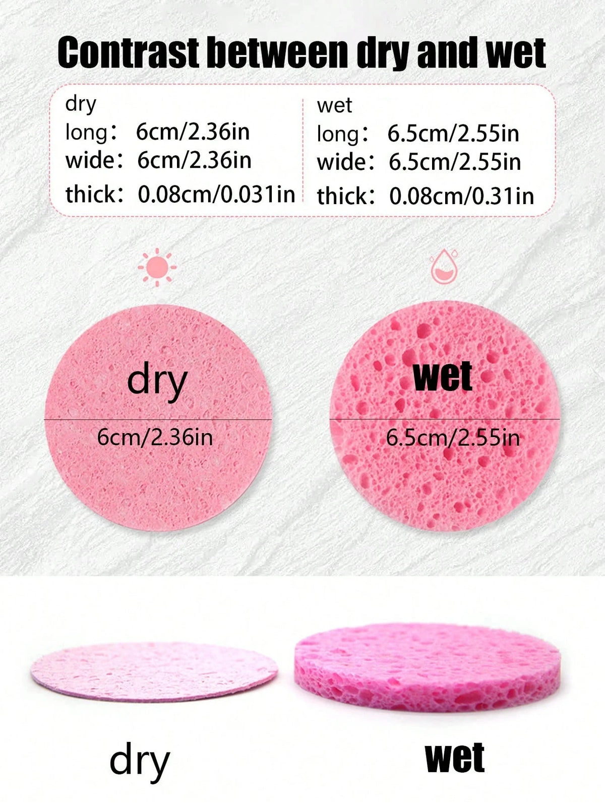 Reusable Compressed Wood Pulp Face Wash Pads – 10/20 Pack Facial Cleansing Pads QXL