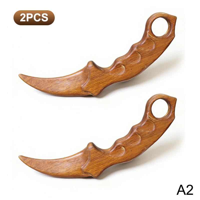 Golden Sandalwood Claw Knife | Hand-Carved Wooden Toy & Décor Wooden Toy Knife QXL A2