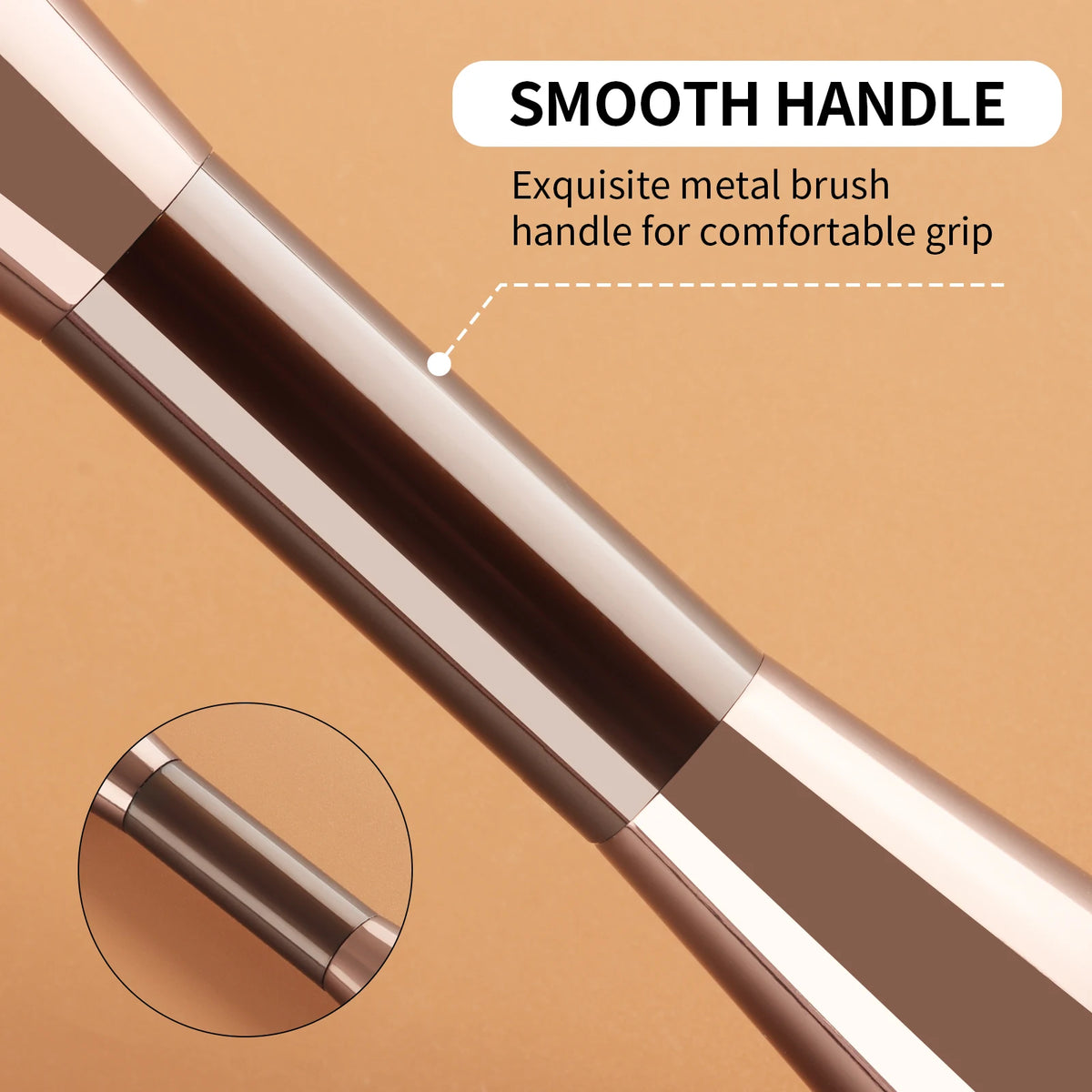 Ronshadow 3-Pc Double-Ended Makeup Brush Set | Powder & Blush Makeup Brush Set QXL
