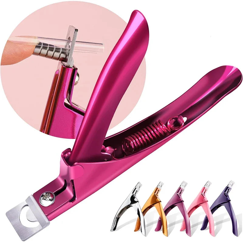 U-Type Acrylic Nail Clipper | Stainless Steel Fake Nail Trimmer Nail Clipper Trimmer QXL