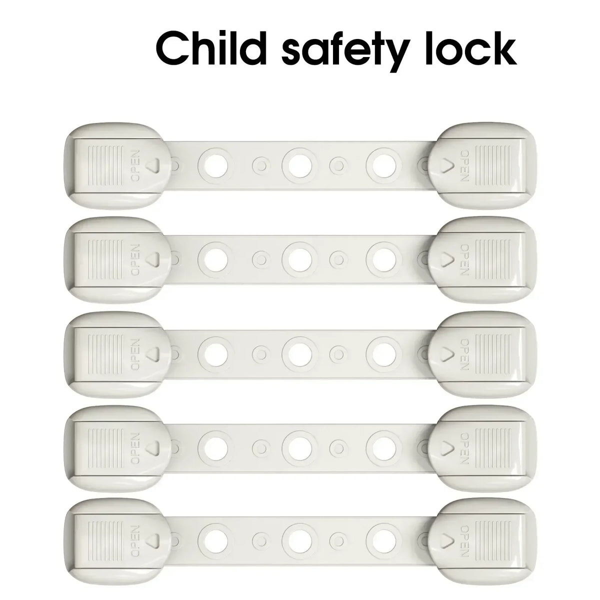 5-Pack Adjustable Baby Safety Locks for Cabinets & Drawers Baby Safety Lock QXL