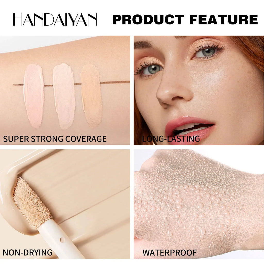 HANDAIYAN 8-Shade Full Coverage Liquid Concealer | Waterproof Liquid Concealer QXL