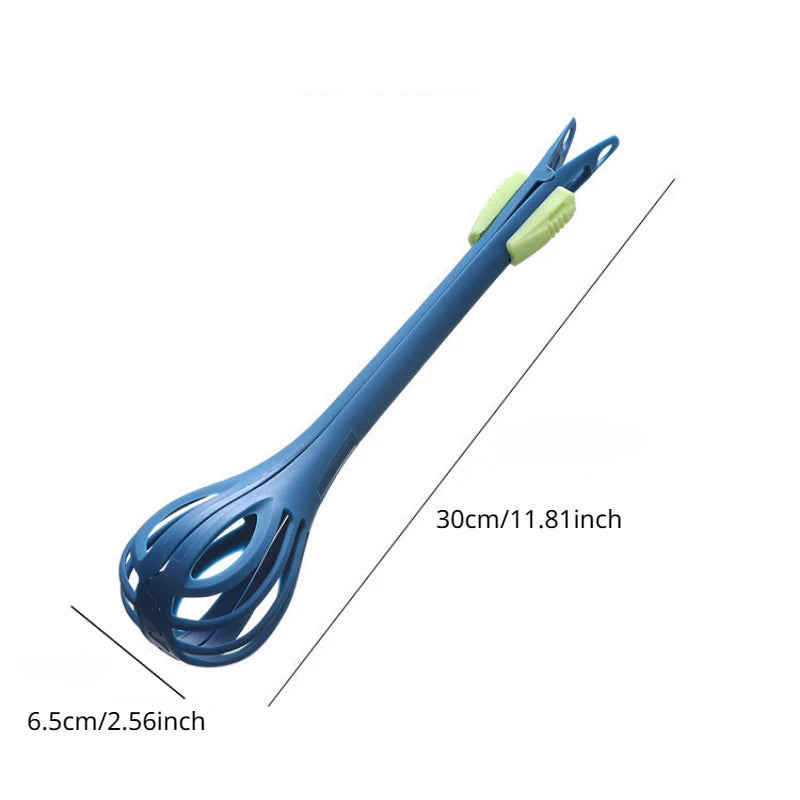 3-in-1 Manual Egg Whisk, Noodle & Food Holder Kitchen Tool Manual Kitchen Whisk QXL