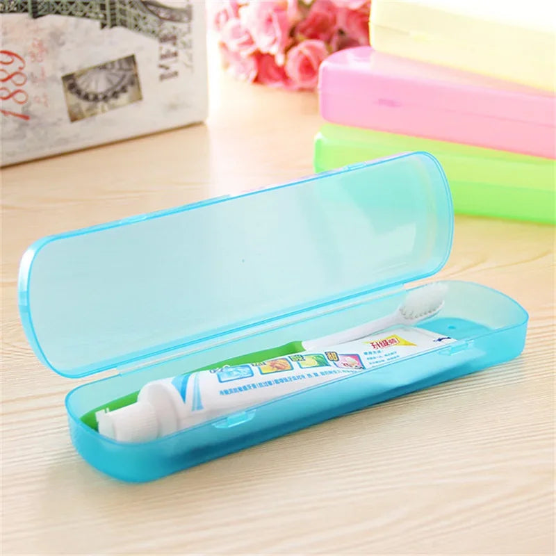 Portable Toothbrush Travel Case | Candy Color Storage Box Toothbrush Travel Case QXL