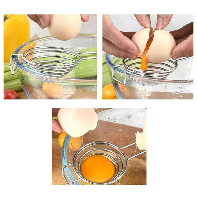 Stainless Steel Egg Yolk Separator & Egg White Divider Egg Separator Tool QXL