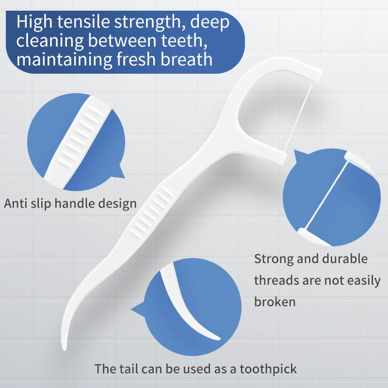 Ultra-Fine Floss Toothpicks 50–600 Pcs | Disposable Dental Picks Dental Floss Picks QXL