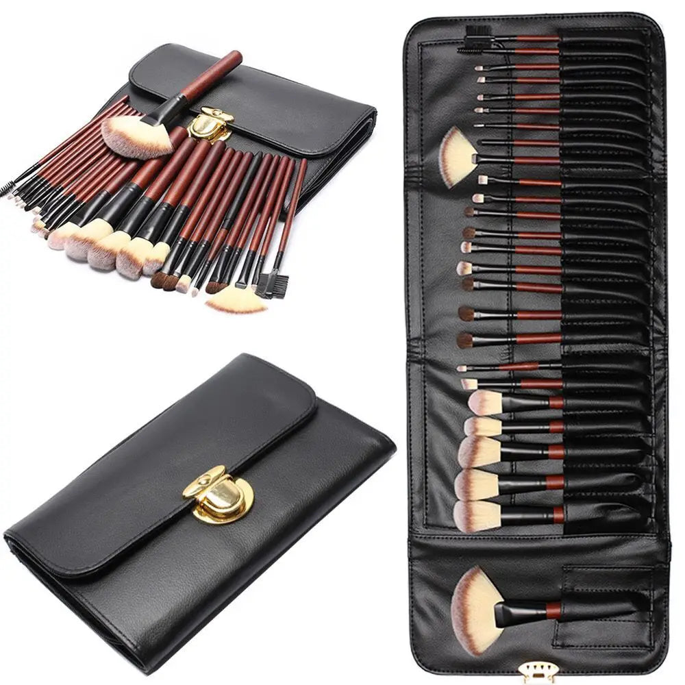 26-Piece Professional Makeup Brush Set | Horse Hair Brushes Makeup Brush Set QXL
