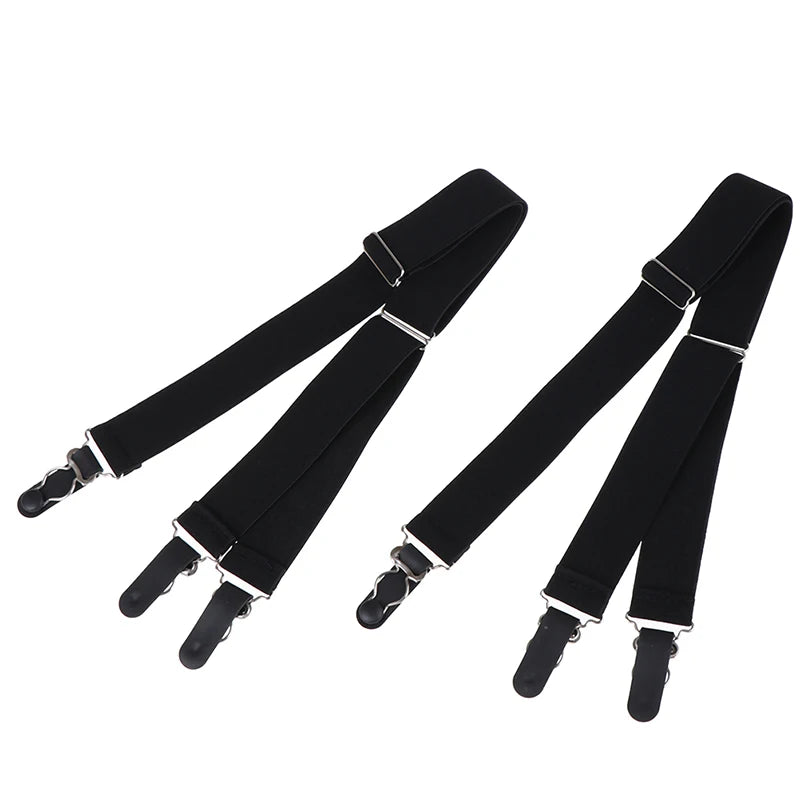 Y-Shape Elastic Shirt Stays Garters | Adjustable Leg Suspenders Shirt Stay Suspenders QXL