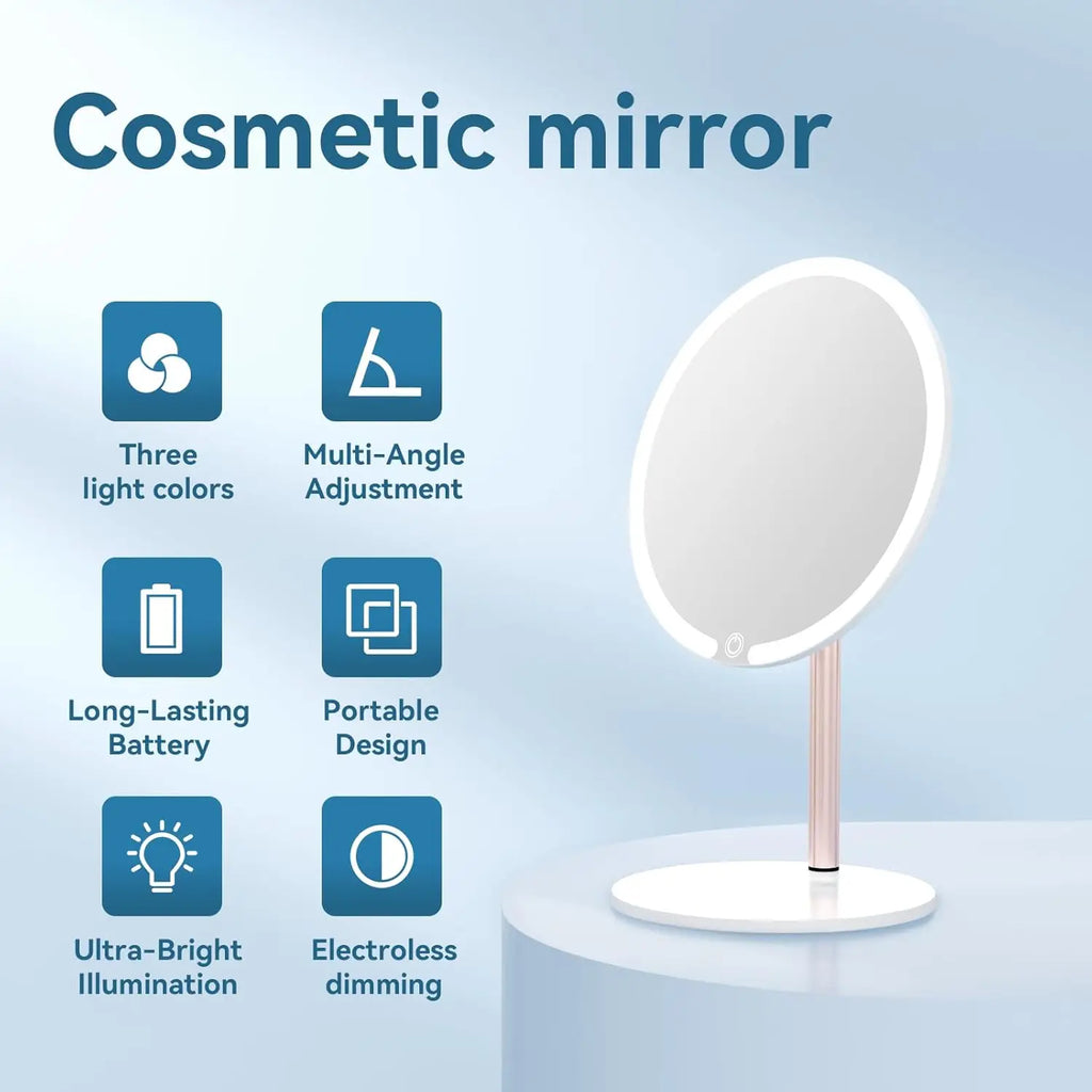 LED Vanity Mirror with Lights | 3-Mode Touch Dimming Makeup Mirror LED Makeup Mirror QXL