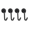Heavy-Duty Neodymium Magnetic Swivel Hooks | 1–8 Pack Magnetic Swivel Hooks QXL 4pcs black