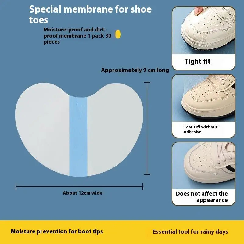 Clear Waterproof Shoe Toe Protective Stickers | 30/90-Pack TPU Shoe Protective Stickers QXL