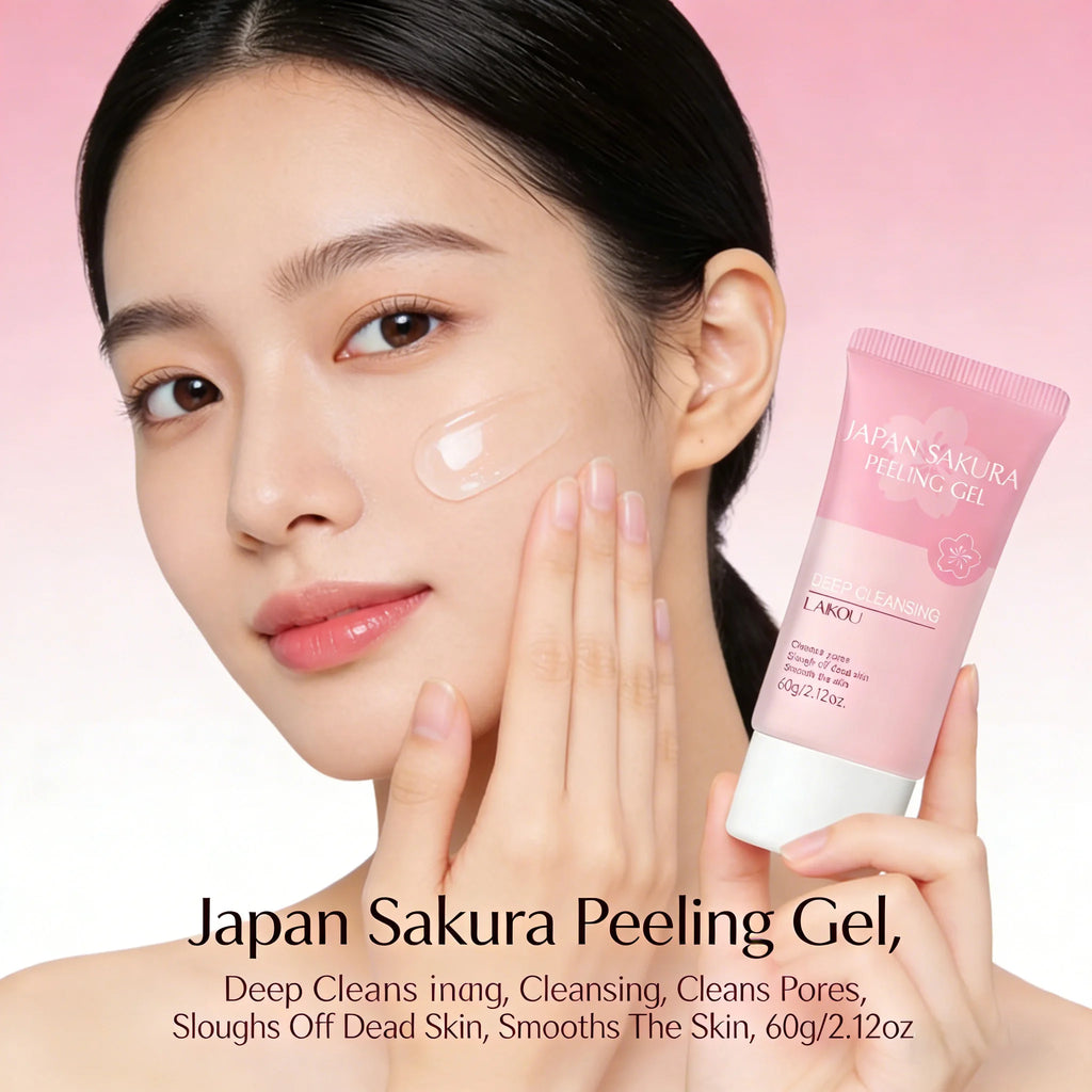 LAIKOU Sakura Face Peeling Gel | Exfoliate & Brighten 60g Face Peeling Gel QXL