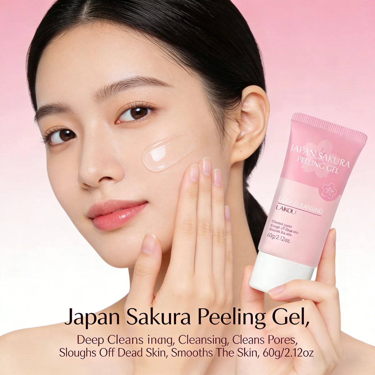 LAIKOU Sakura Face Peeling Gel | Exfoliate & Brighten 60g Face Peeling Gel QXL