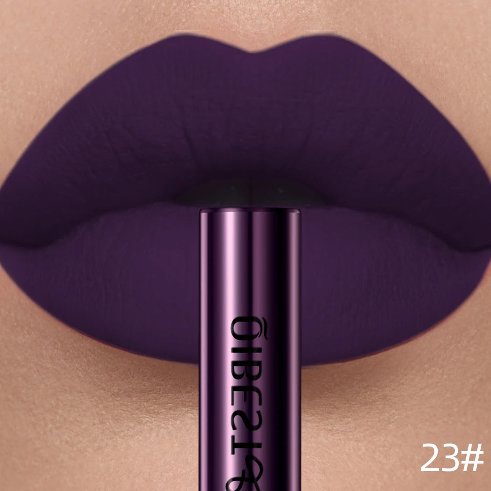 QiBest Matte Liquid Lipstick | 24-Color Velvet Lip Gloss Liquid Lipstick QXL 23