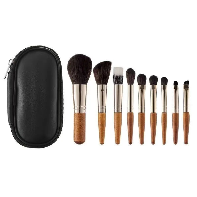 9-Piece Mini Travel Makeup Brush Set | Beginner Kit Makeup Brush Set QXL 9 Brushes and bags CHINA