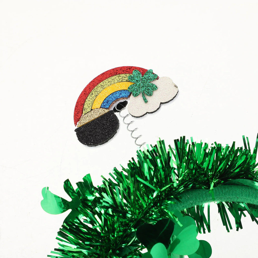 Green Shamrock St. Patrick's Day Elastic Headband | Hair Hoop Festive Hair Headband QXL