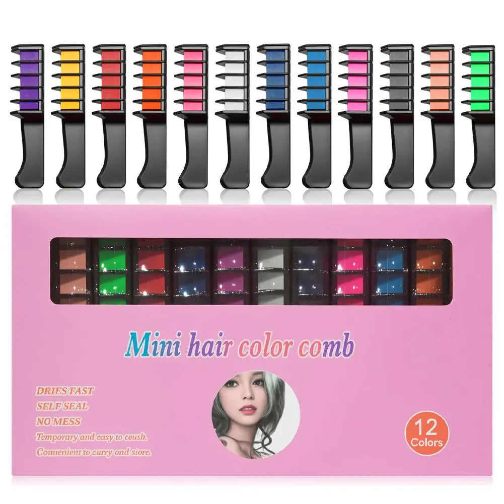 12-Color Temporary Hair Chalk Set | Washable Hair Dye Sticks Temporary Hair Chalk QXL A CN