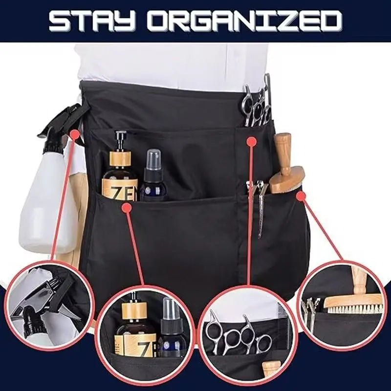Versatile Waist Apron | 5 Pockets, Water-Resistant Tool Pouch Waist Apron QXL
