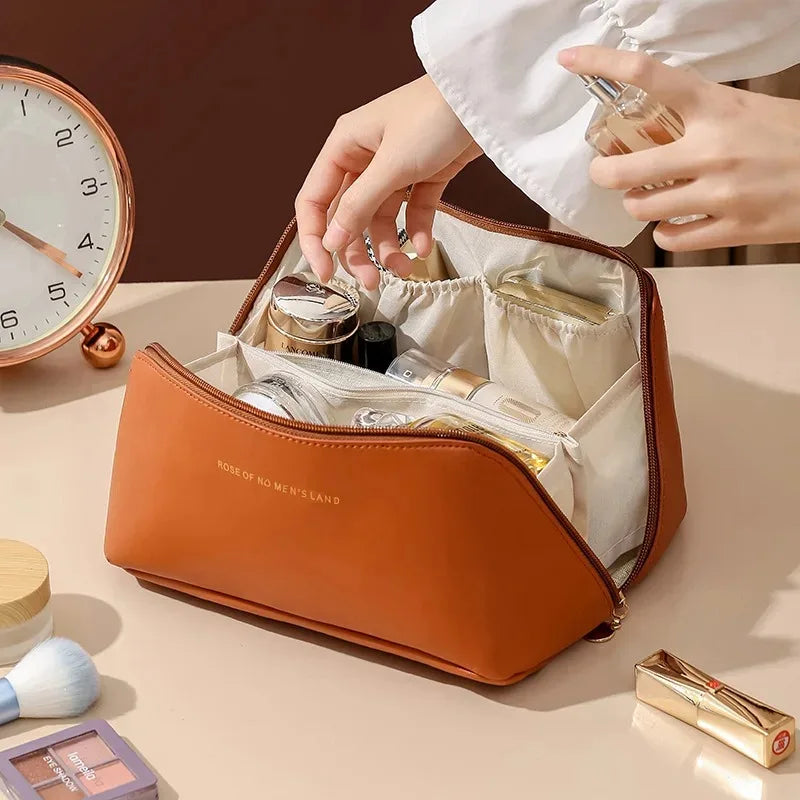 Large-Capacity PU Pillow Makeup Bag | Travel Cosmetic Organizer Travel Makeup Bag QXL