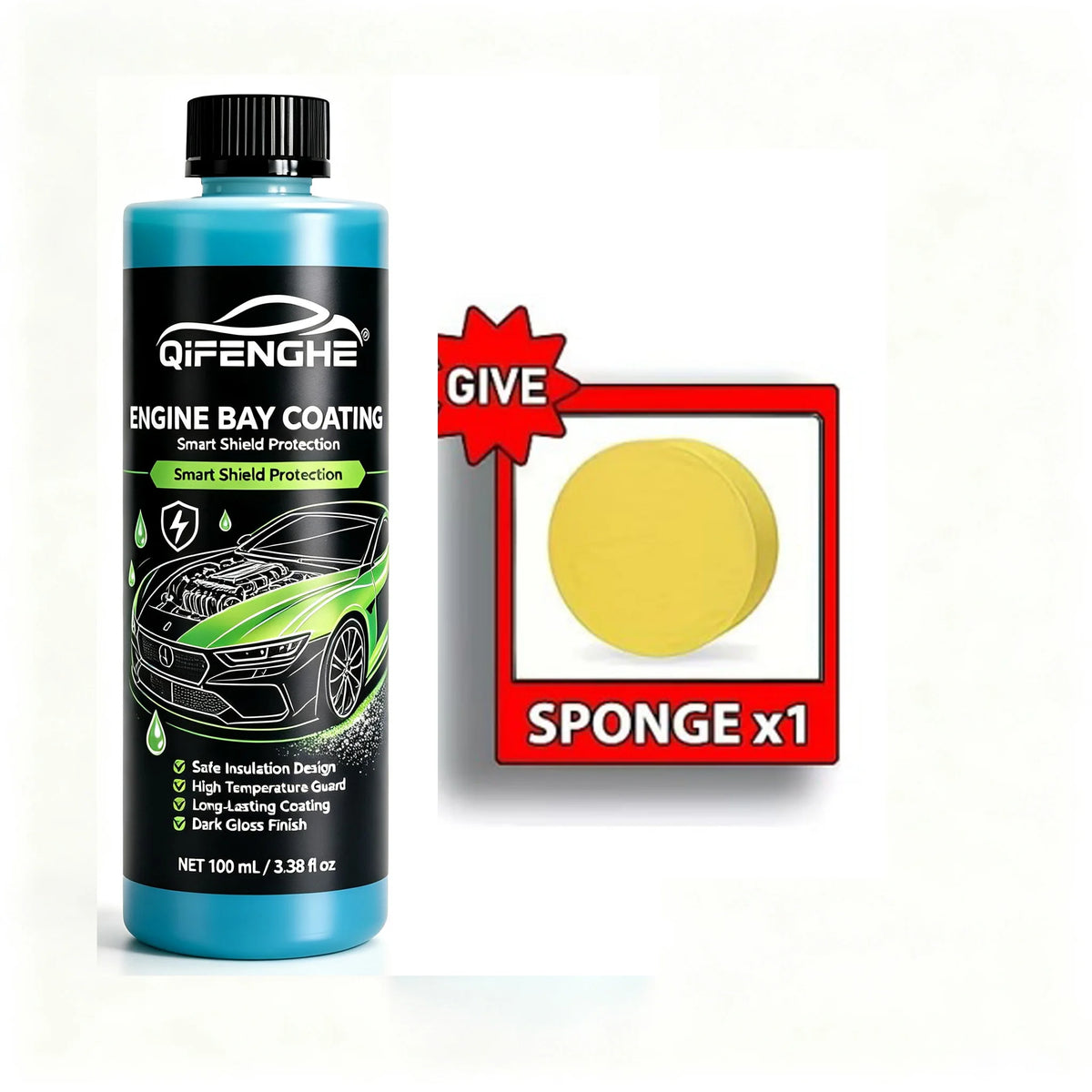 QIFENGHE 100ml Engine Bay Coating | High-Temp Gloss Shield Engine Bay Coating QXL