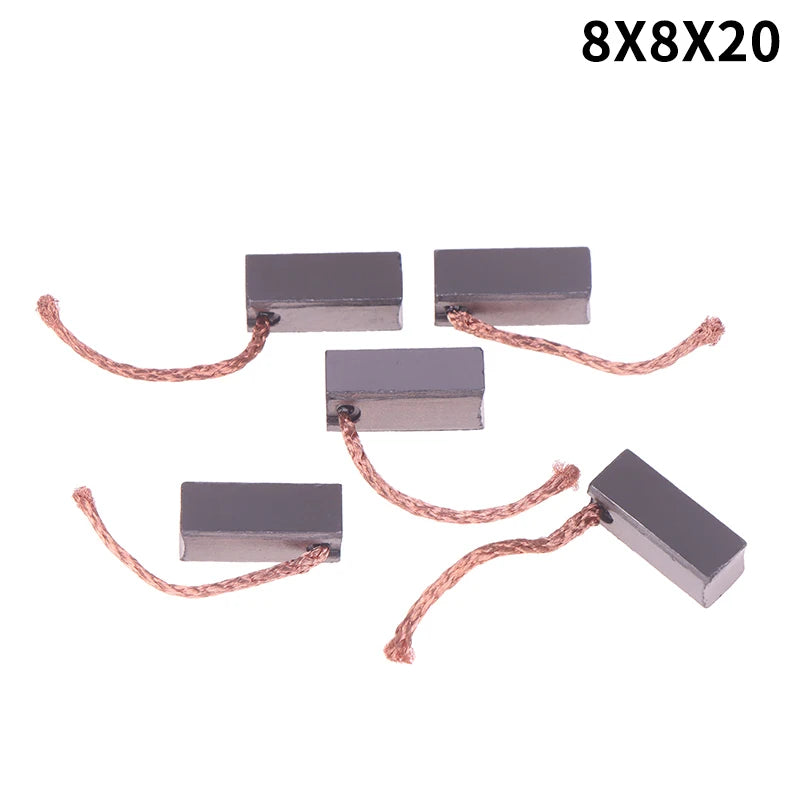 5-Pack Car Heater Blower Motor Carbon Brushes 8×8×20mm Motor Carbon Brush QXL