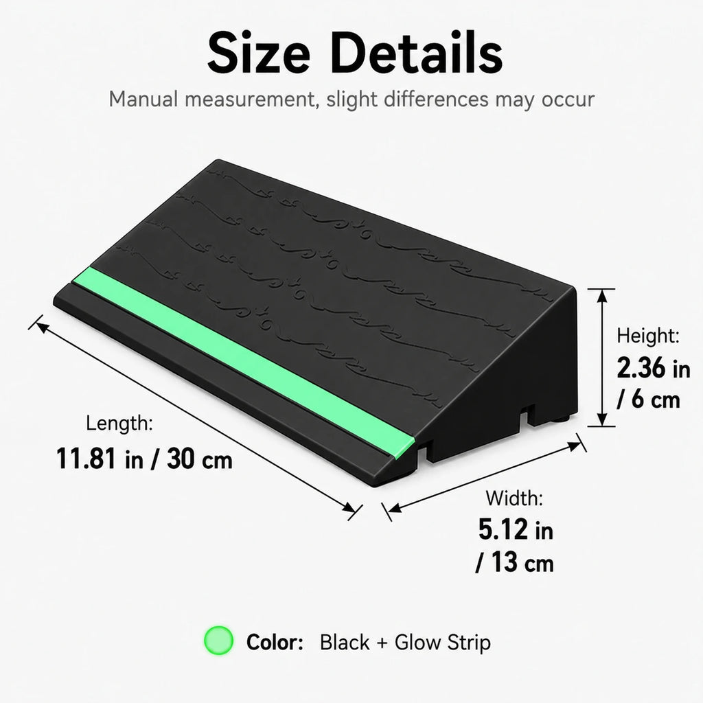 Indoor Plastic Threshold Ramp | Anti-Slip Glow Strip Doorway Slope Threshold Ramp QXL