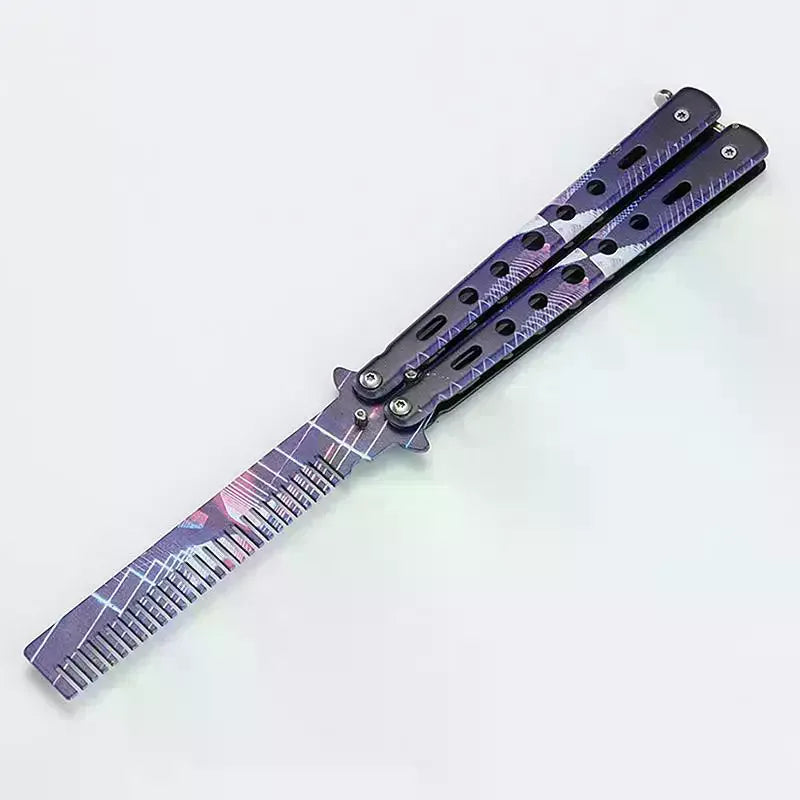 Stainless Steel Butterfly Comb | Foldable Galaxy Flip Trainer Butterfly Flip Comb QXL