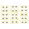 Gold Glitter Face Tattoo Stickers – 15-Pack Waterproof Temporary Temporary Face Tattoos QXL Gold