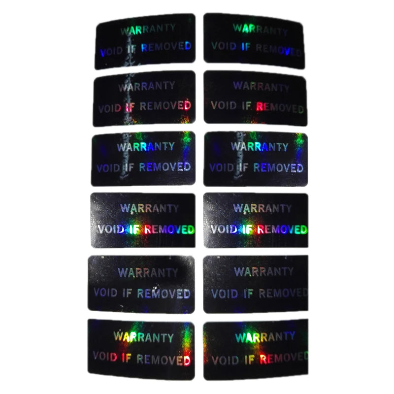 100-Pack Holographic Tamper-Proof Warranty Void Stickers Security Seal Stickers QXL