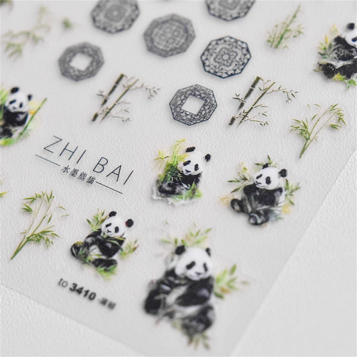 5D Kawaii Nail Art Stickers – Panda & Butterfly Decals Nail Art Stickers QXL