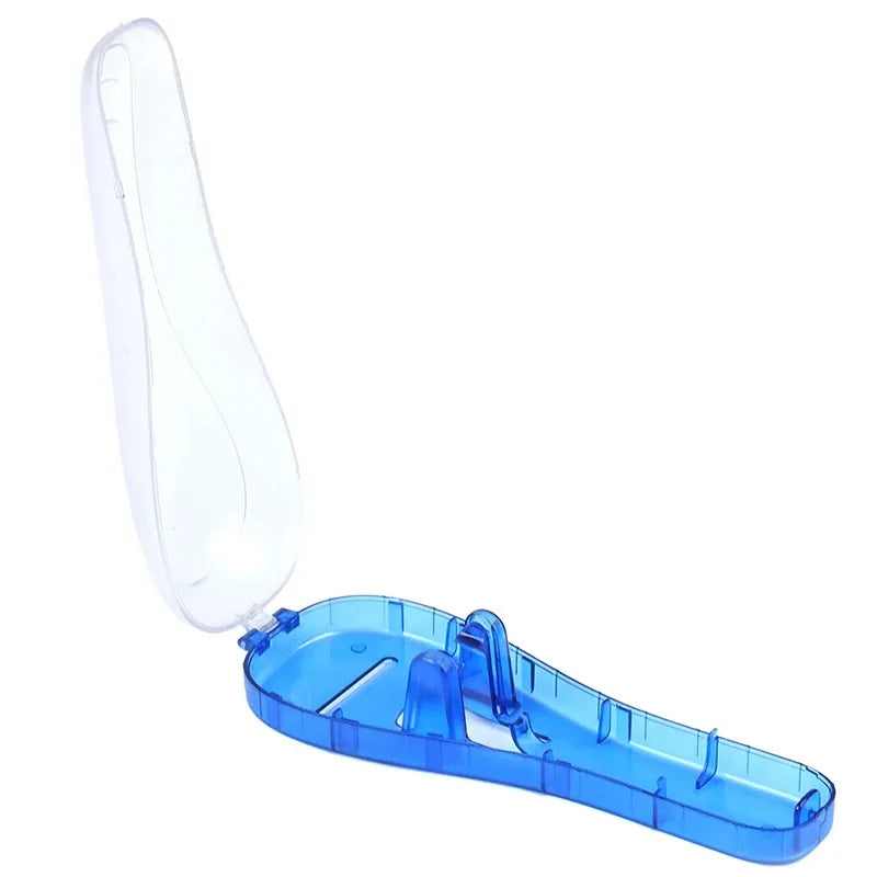 Portable Travel Razor Holder Case – Blue Plastic Shaver Box Razor Travel Case QXL